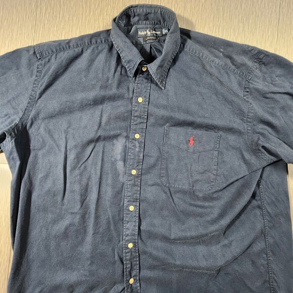 Ralph Lauren Blake Faded Blue Button Down Shirt Red Pony  Blake Mens Size XL - Picture 4 of 13